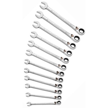 Combination ratchet wrench set
